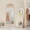 Arched Full Length Mirror 71"x30", Large Fiberglass Floor Mirror with Stand or Leaning Against Wall for Bedroom-The Pop Home - 3 of 4