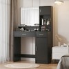 Vanity Desk with Mirror and Lights, Makeup Vanity with Drawers & Shelves, 3 Lighting Modes, Vanity for Bedroom & Dressing Room - 3 of 4