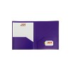 JAM Paper Heavy Duty Plastic Two-Pocket School Folders Purple 108/Pack 0946179B - image 3 of 4