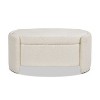 NicBex 43 Inch Ottoman Bench with 3 Storage Compartments Modern Boucle Bench, End of Bed Footrest for Living Room, Bedroom, Entryway - 4 of 4