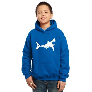 LA Pop Art Boy's Word Art Hooded Sweatshirt - BITE ME - 1 of 4