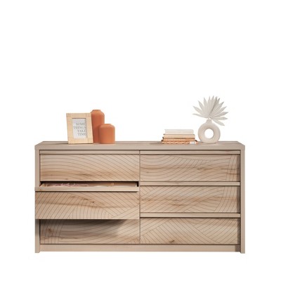 SKRAN 6 Drawer Dresser, Mid Century Modern Dresser, Wood Dressers & Chests Of Drawers With Large Storage For Living Room & Hallway