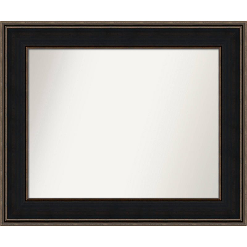 36&#34; x 30&#34; Non-Beveled Mezzanine Wood Bathroom Wall Mirror Espresso Brown - Amanti Art, 1 of 13