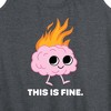 Women's - Instant Message - This Is Fine Brain Fire Graphic Racerback Tank - 2 of 4