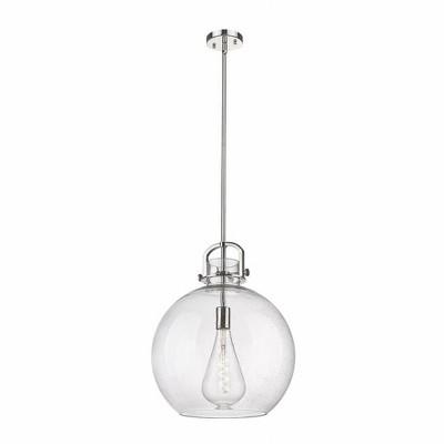 Newton Sphere - 1 Light Stem Hung Pendant In Industrial Style-21.38 Inches Tall and 16 Inches Wide