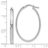 Black Bow Jewelry 3mm x 33mm (1 5/16 Inch) Polished 14k White Gold Oval Tube Hoops - 4 of 4
