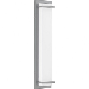 Progress Lighting Z-1080 Collection, 2-Light Outdoor LED Wall Sconce, Metallic Gray, Acrylic Shades - 1 of 2