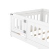 Okak Twin/Full Size Floor Bed Frame Solid Wood Bed with Safety Rails, Low Profile Design for Child Bedroom, Kids Playroom - 4 of 4