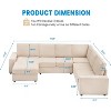 Coucheta Oversized Modular Sectional Collection - U-Shaped Convertible with Chaise & Armrests, Corduroy Sleeper, Cloud Couch Set, Multiple Colors - 3 of 4
