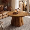 Lantine Solid Wood Coffee Table, 31.5-Inch Farmhouse Round Center Tea Table, Living Room, Small Space, Apartment - 2 of 4