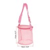Unique Bargains Adjustable Strap Sea Shells Mesh Beach Bag with Zipper Pink - 2 of 3