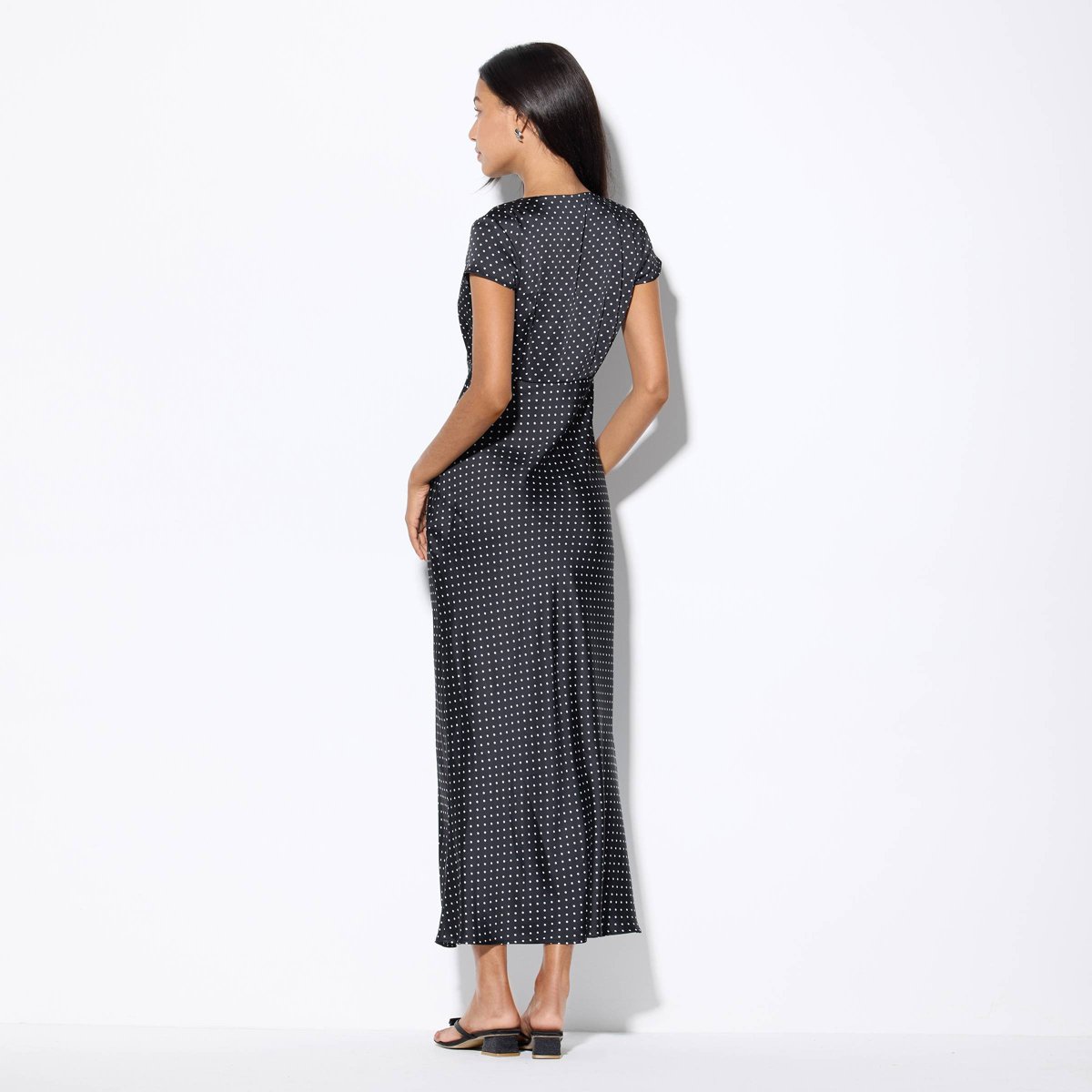 Женские платья Wild Fable Women's Cap Sleeve Tie-Front Maxi Empire Waist Dress - Wild Fable™ Navy Blue XXL — фото 2
