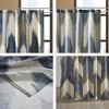 Grungis 72x72 Inch Cotton Shower Curtains with 12 Button Holes on Top and Abstract Chevron Printed Design for Bathroom - 4 of 4
