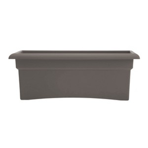 Bloem Veranda 26" Resin Deck Box Planter with Optional Knock-Out Drainage - 1 of 4