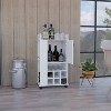 Gulches Fargo Bar Cart with Cabinet, 6 Built-in Wine Racks, and Casters ¨C Stylish Mobile Storage for Your Home Bar - 2 of 4