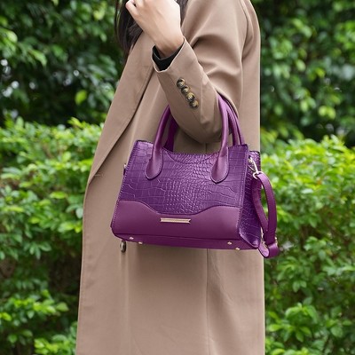 MKF Collection Gili Crocodile Embossed Vegan Leather Women’s Tote Bag by Mia K - Black — фото 2