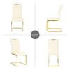 PAGED Upholstered Dining Chairs Modern Living Room Chairs Comfortable Kitchen Chairs with Metal Legs for Living Room - 3 of 4