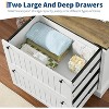 Acekool Farmhouse File Cabinet with 2 Drawers, 30" Lateral Storage Printer Stand for A4/Letter/Legal, Rustic Home Office Organizer - 4 of 4