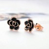 Rose Flower Stud Earrings for Women, Hypoallergenic, Nickel Free, Cute Gold and Silver Rose Earrings - 2 of 4
