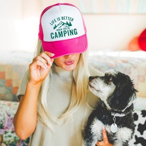 Simply Sage Market Life Is Better When You're Camping Foam Trucker Hat - 1 of 2