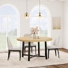 47" Round Dining Table, Industrial Dinner Table for 4 to 6, Circle Kitchen Table for Dining Room, Kitchen （No Chairs） - 2 of 4