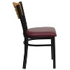 Emma and Oliver 2 Pack Slat Back Metal Restaurant Chair - 4 of 4