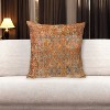 HomeRoots 18" Blue and Pink Damask Cotton Throw Pillow - 2 of 4