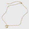 14K Gold Dipped Crystal and Mother of Pearl Circle Spinner Initial Necklace - A New Day™ - 3 of 4