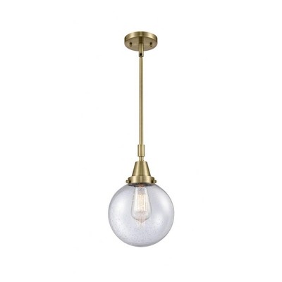 Beacon - 1 Light Stem Hung Mini Pendant In Industrial Style-12.63 Inches Tall and 8 Inches Wide