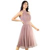 Artyska Women's Shimmer Halter Neck Sleeveless Midi Dress - 2 of 4