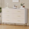 Modern White Dresser for Bedroom – Slim Wooden Chest of Drawers with Metal Legs, TV Stand & Storage Organizer - 3 of 4