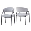 Upholstered Dining Chairs Set of 2 with Metal Legs,Modern Fabric Accent Chairs for Kitchen Dining Room-Baofuwish - 3 of 4