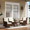 4 Piece Rattan Patio Furniture Set, Conversation Set with Swivel Glider Chairs Table Loveseat for Garden, Patio - 2 of 4