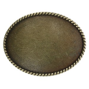 CTM Blank Oval Belt Buckle with Edge Detail - 1 of 4