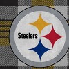 NFL Pittsburgh Steelers Plaid Steel Royal Plush Faux Shearling Blanket - 2 of 2