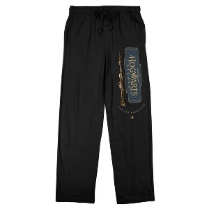 Hogwarts Legacy Hexagon Logo Men's Black Sleep Pajama Pants - 1 of 4