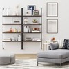 64" Wood and Metal 4 Tier Wall Mount Floating Bookshelf - Nathan James - 2 of 3