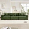 Aukfa Oversized 130" Modular Corduroy Sofa Set - Reversible Sectional Couch with Ottoman, Fabric Upholstery for Living Room - 2 of 4
