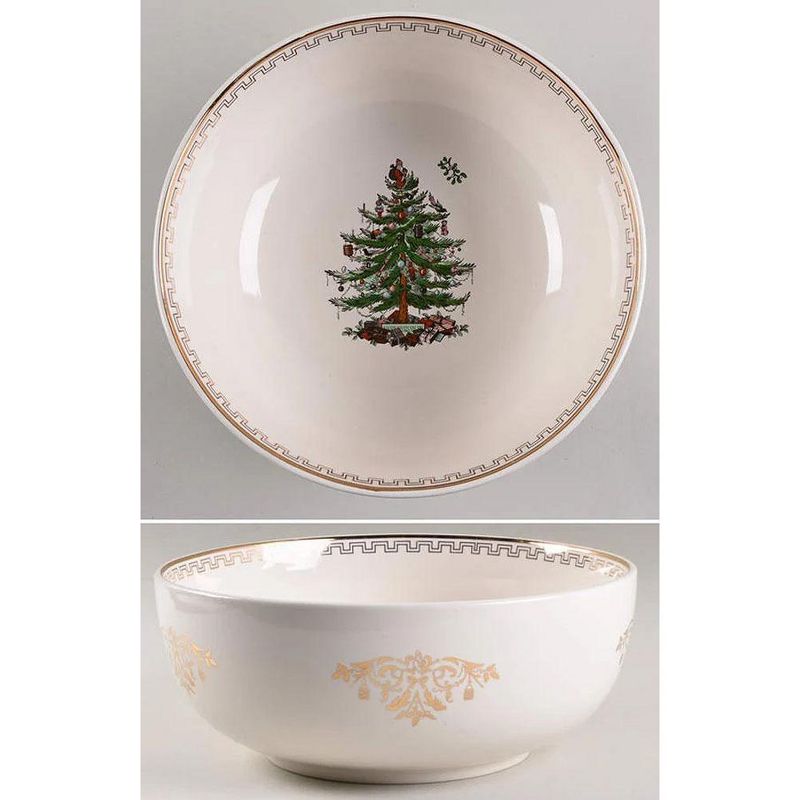 Spode Christmas Tree Gold 10 Inch Salad Bowl - 10 Inch, 3 of 5