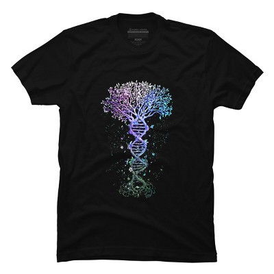 Men's Design By Humans DNA Tree Life Earth Genetics Biologist Science Gift By Luckyst T-Shirt