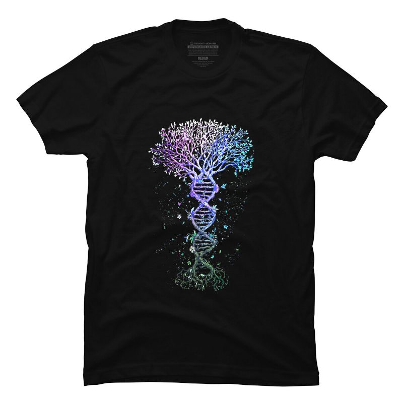 Men's Design By Humans DNA Tree Life Earth Genetics Biologist Science Gift By Luckyst T-Shirt, 1 of 5