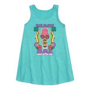 Girls' - LOL Surprise! - Groovy Beach Babe Graphic Sleeveless Aline Dress - 1 of 3