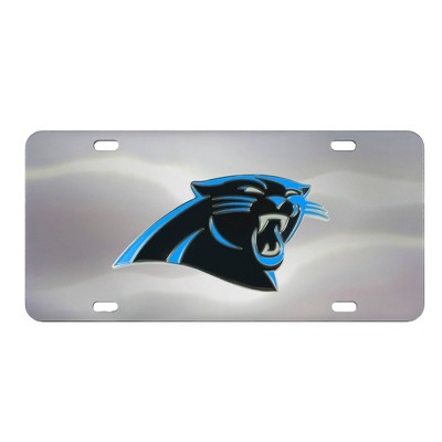 NFL Carolina Panthers Stainless Steel Metal License Plate