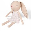 MiniMoi Bella Cotton/Linen Bunny Doll Pink One Size - 4 of 4
