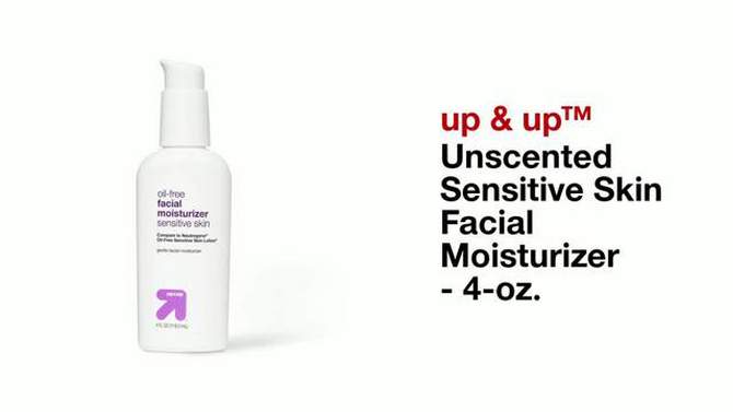 Unscented Sensitive Skin Facial Moisturizer - 4oz - up &#38; up&#8482;, 2 of 8, play video