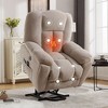 NicBex Power Lift Chair with USB Ports and Pocket Recliner Chair for Elderly Massage Chair with Heating Living Room Chairs,Beige - 2 of 4