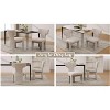 Dolonm Set of 2 Chenille Upholstered Dining Chair with Solid Wood Frame ,Geometric Backrest for Kitchen, Dining Room - 4 of 4