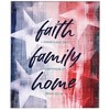 Dicksons American Flag, Faith Family Home, Multicolor 9.4 x 7.75 Inch MDF Wood Tabletop Wall Art Plaque - 2 of 3