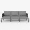LayinSun Outdoor Patio Woven Rope Sofa, 3-Person Deep Seating Modern Couch 3-Seat for Outside - 2 of 4