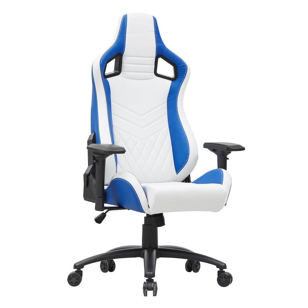 Photos - Computer Chair 24/7 Shop At Home Quelman Adjustable Armrests Reclining Gaming Chair White